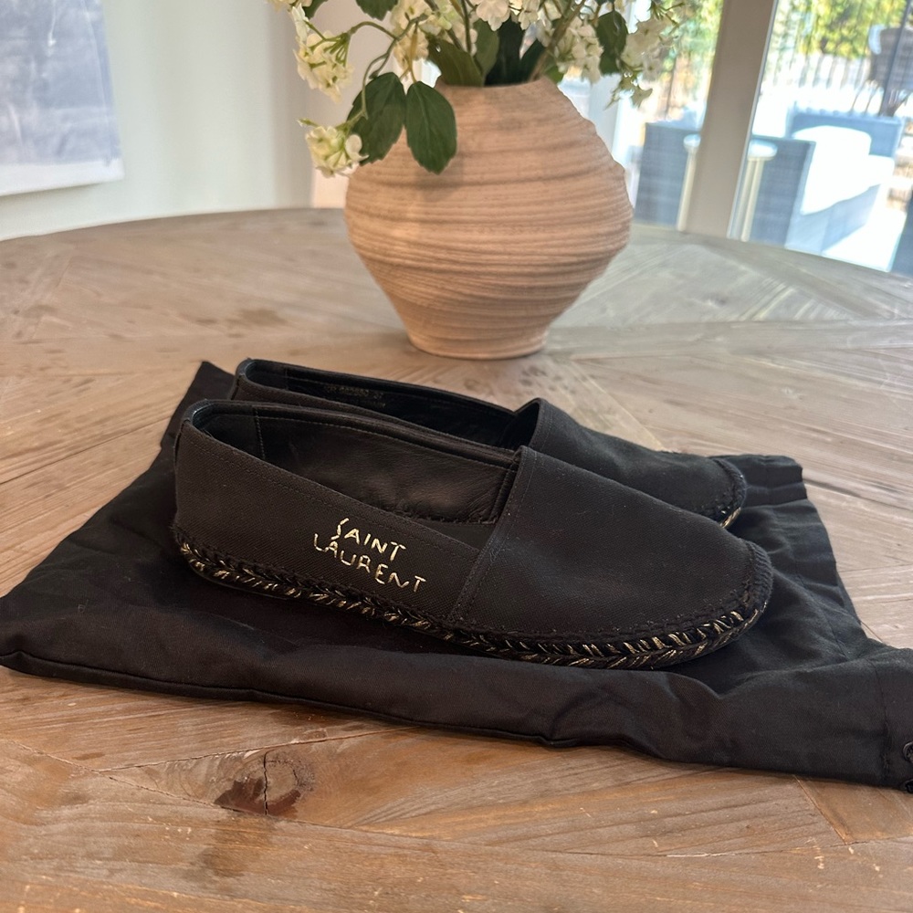 Authentic Saint Laurent Embroidered Espadrilles